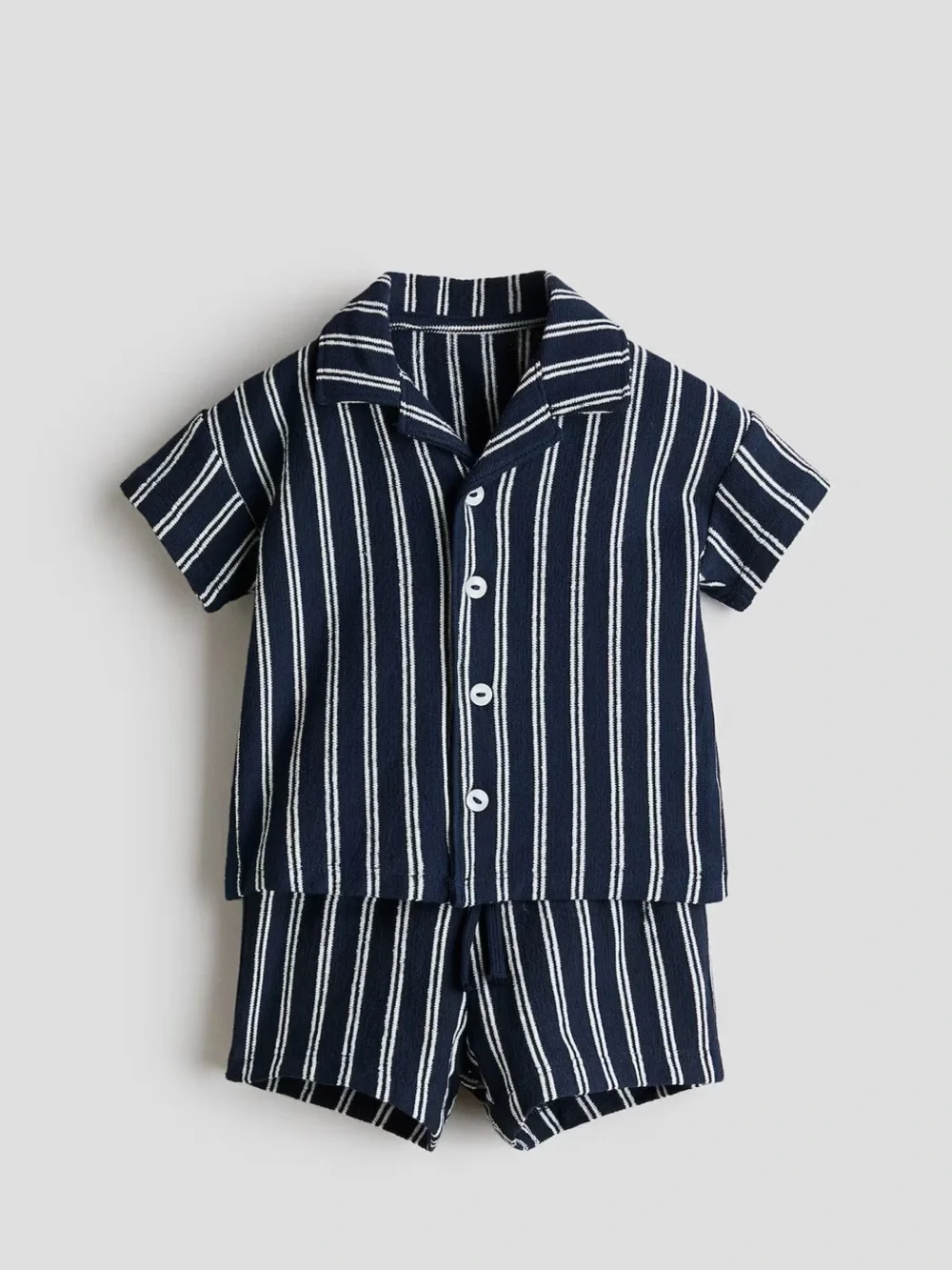 Navy Stripe Short Set for Kids! 9-12m like new